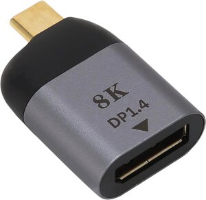 Адаптер, конвертер з Type-C на DisplayPort (DP1.4) для передачі 8K/60Hz відео Addap UC2DP-01, перехідник для ноутбука,