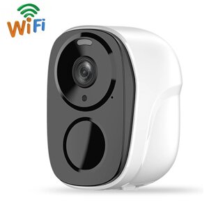 Бездротова акумуляторна WiFi камера відеоспостереження Camsoy F3, з датчиком руху, 1080P, White