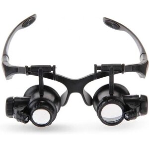 Збільшувальні бінокуляри з LED підсвічуванням Gaosuo NO. 9892G, ювелірні окуляри з лупою