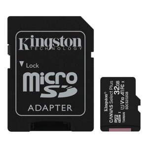 Карта пам`яті Kingston 32Gb, micro SD, Class 10, Canvas Select Plus