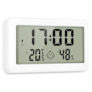 Цифровий термометр - гігрометр UChef CX-1206, термогігрометр з будильником / годинником / календарем / індикатором