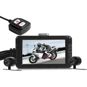 Відеореєстратор для мотоцикла на 2 камери з пультом управління Digital Lion SE100, HD 720P