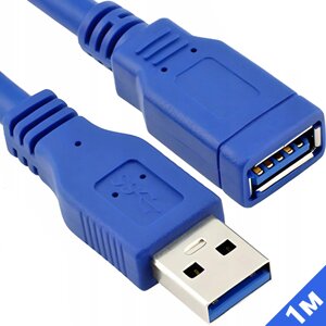 Кабель подовжувач для USB порта Addap UM2F-01, USB 3.0 Male to USB 3.0 Female, 5 Гбіт/с, 1 метр