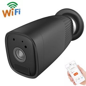 Автономная уличная WiFi камера USmart OBC-01w, 12000 мАч, до 1 года работы, поддержка Tuya, Черная