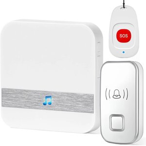 2в1 бездротовий дверний дзвінок з кнопкою виклику SOS Digital Lion WDB-09, до 150м
