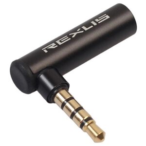 Перехідник REXLIS CTIA - OMTP 3,5 мм для навушників, кутовий 90 градусов , 4pin
