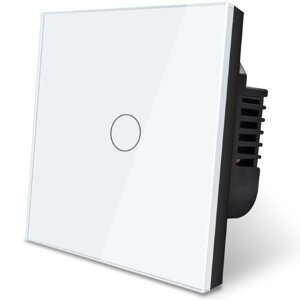 Розумний сенсорний вимикач світла з WiFi підключенням до смартфону USmart WS-01w, одноканальний, з нульом, підтримка
