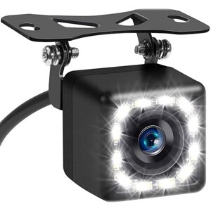 Камера заднього виду для автомобіля Podofo K0197P | автомобільна паркувальна камера, з LED підсвіткою, IP66, 170°
