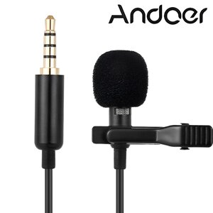 Якісний петличний мікрофон Andoer EY-510A, петличка для смартфона, камери, ПК