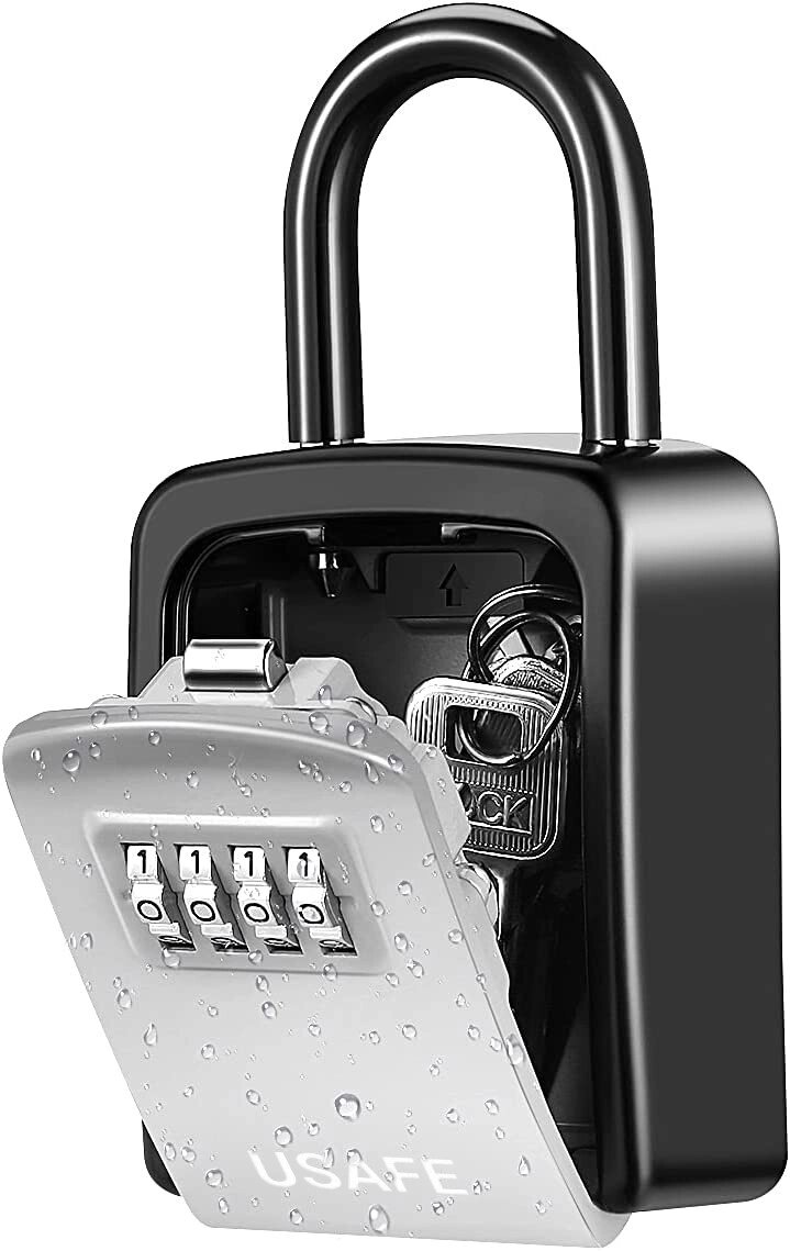 Підвісний металевий міні сейф для ключів uSafe KS-05s, з гачком і паролем, Сірий від компанії Гаджет Гік - Магазин гаджетів - фото 1
