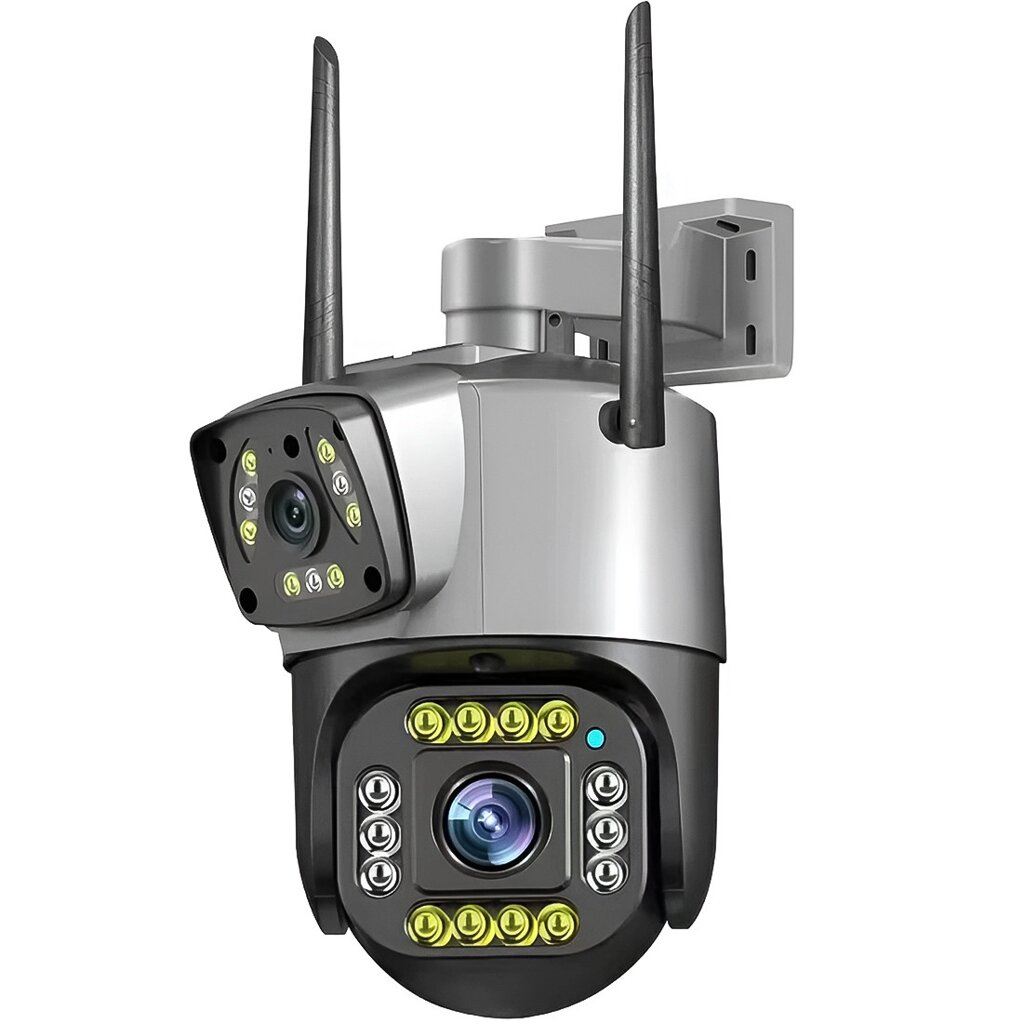 Подвійна поворотна вулична WiFi камера відеоспостереження uSafe OC-04DL-PTZ, з 2 об'єктивами, 4 МП, 1080P від компанії Гаджет Гік - Магазин гаджетів - фото 1