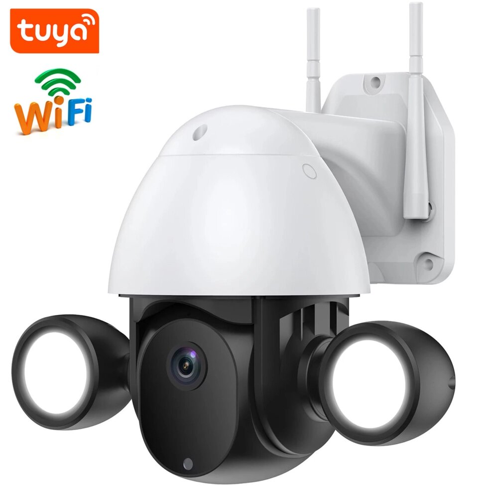Поворотна вулична WiFi камера відеоспостереження USmart OPC-04W, з прожектором, 3 МП, PTZ, підтримка Tuya від компанії Гаджет Гік - Магазин гаджетів - фото 1