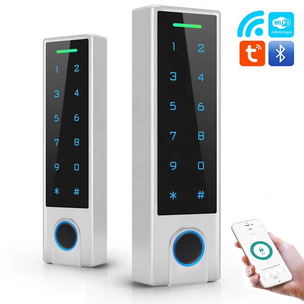 Розумна біометрична панель доступу з Bluetooth та сканером відбитку пальця USmart AC-01b, підтримка Tuya, iOS/Android від компанії Гаджет Гік - Магазин гаджетів - фото 1