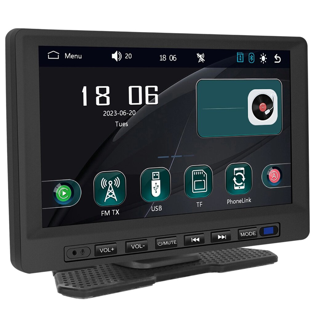 Сенсорний розумний автомобільний монітор 7" дюймів Podofo A3458, для камер заднього виду, CarPlay / Android Auto, від компанії Гаджет Гік - Магазин гаджетів - фото 1