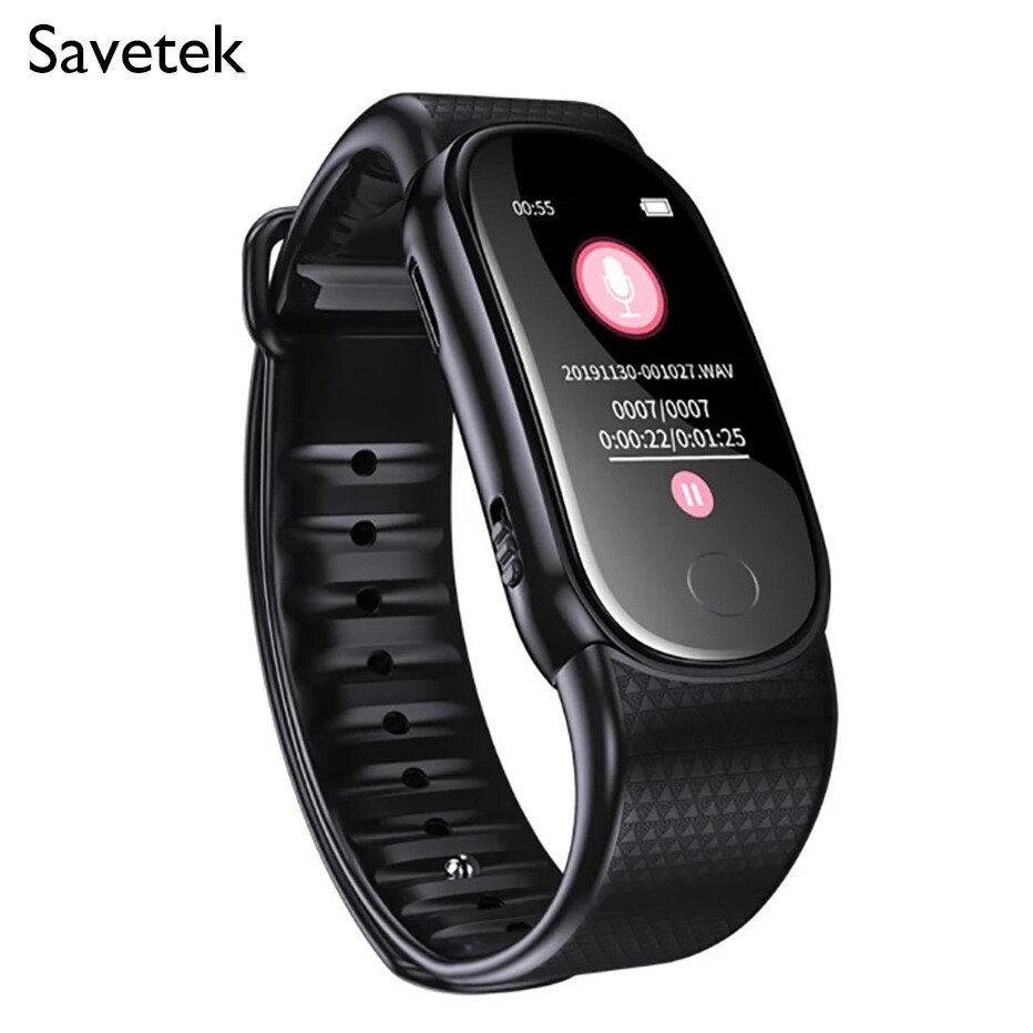 Смат годинник Savetek GS-R48 з диктофоном, активацією голосом і фітнес трекером, 16 Гб пам'яті від компанії Гаджет Гік - Магазин гаджетів - фото 1
