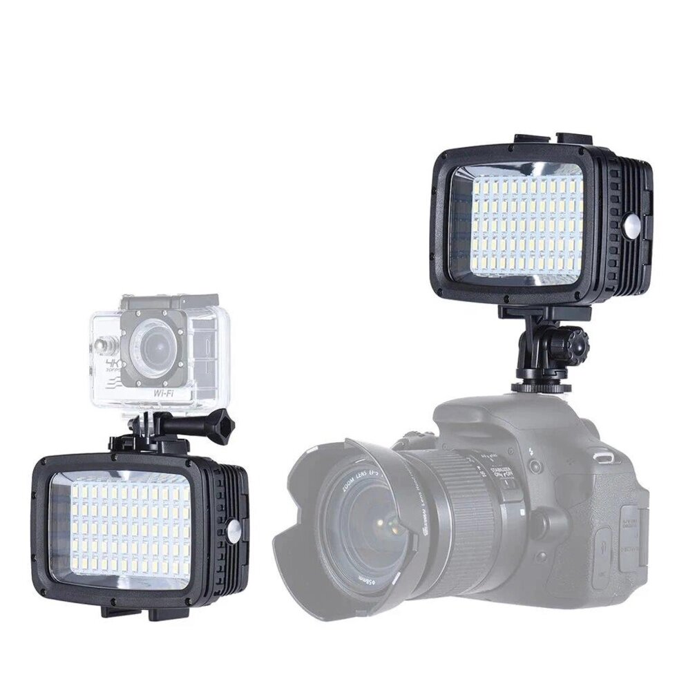 Світлодіодне накамерне світло для фотоапарата, телефона Andoer SL-101 | Вологозахищена LED лампа для GoPro від компанії Гаджет Гік - Магазин гаджетів - фото 1
