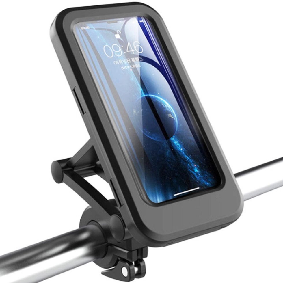 Тримач для телефона на кермо мотоцикла / велосипеда Addap BPH-02, вологозахищений бокс, для діагоналі 4" - 6,5" від компанії Гаджет Гік - Магазин гаджетів - фото 1