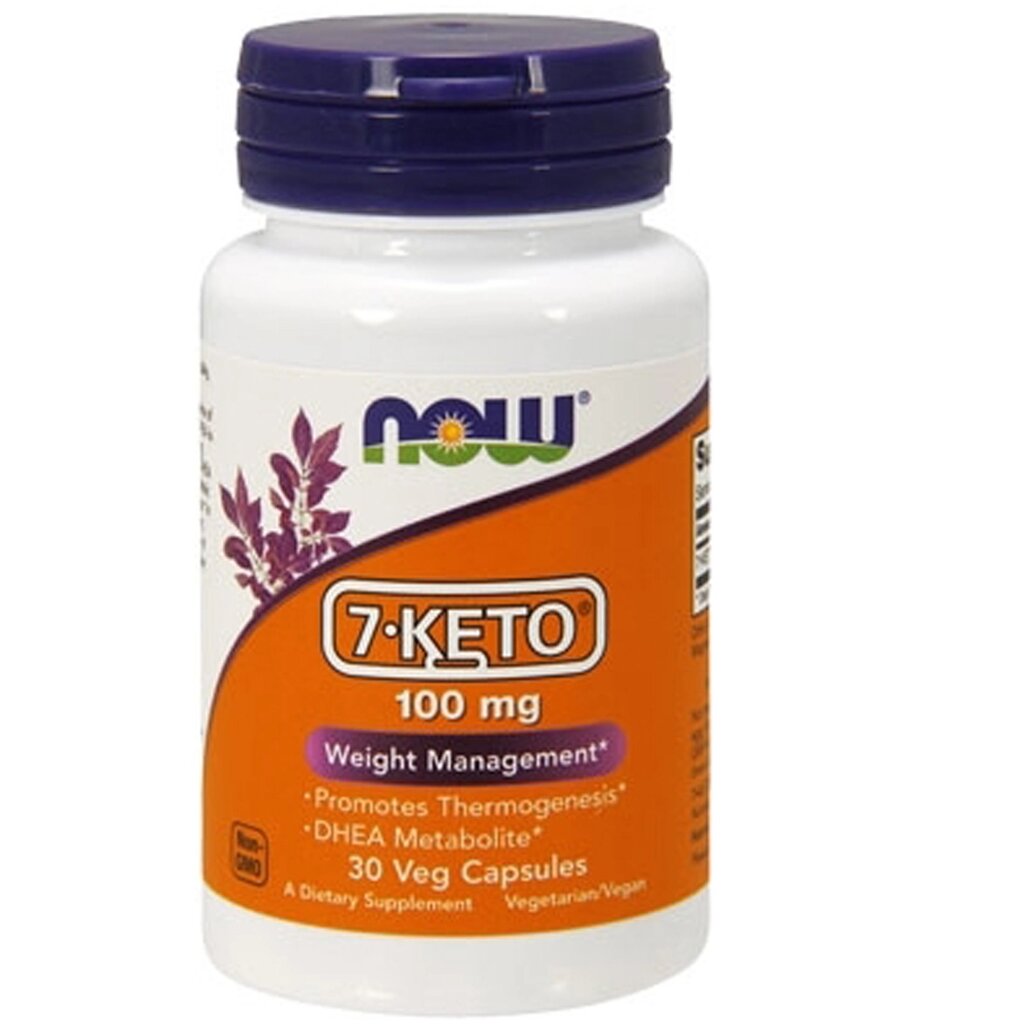 7-KETO, ( Дегідроепіандростерон ), Now Foods, 100 мг, 60 Вегетаріанських Капсул від компанії Придбай - фото 1