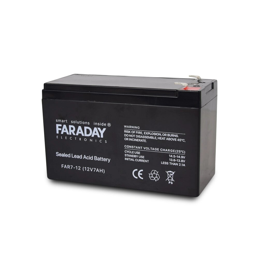 Акумулятор 12В 7 Ач для ДБЖ Faraday Electronics FAR7-12 від компанії Придбай - фото 1