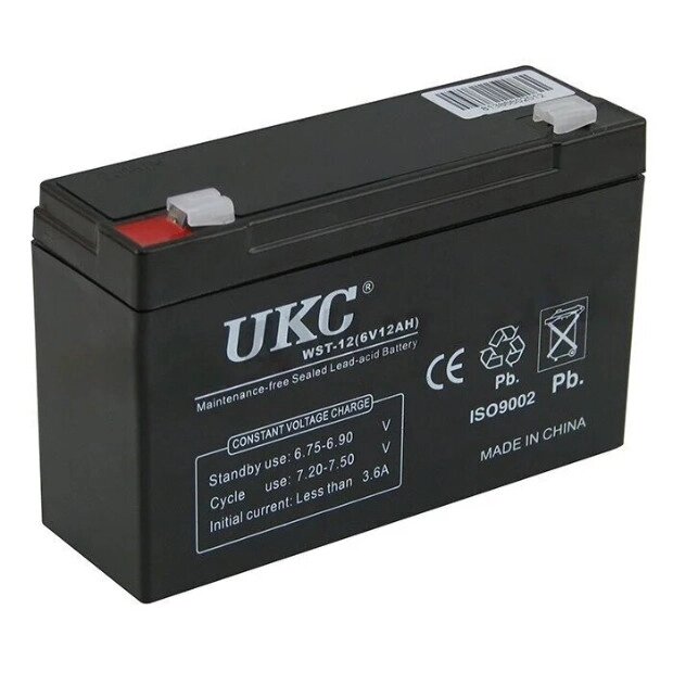 Акумулятор UKC Battery WST-12 6V 12Ah від компанії Придбай - фото 1