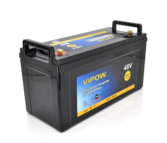 Акумуляторна батарея Vipow LiFePO4 51.2V 30Ah з вбудованою ВМS платою 40A 48V від компанії Придбай - фото 1