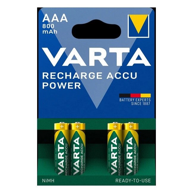 Акумуляторні батареї AAA VARTA ACCU AAA 800mAh BLI 4 шт (READY 2 USE) від компанії Придбай - фото 1