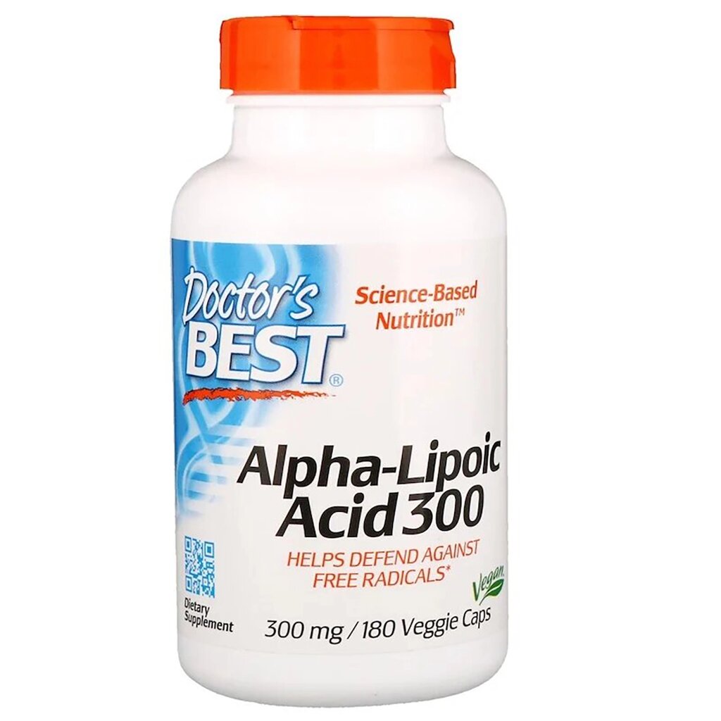 Альфа-ліпоєва кислота Doctor's Best Alpha-Lipoic Acid 300 мг 180 капсул (DRB00277) від компанії Придбай - фото 1