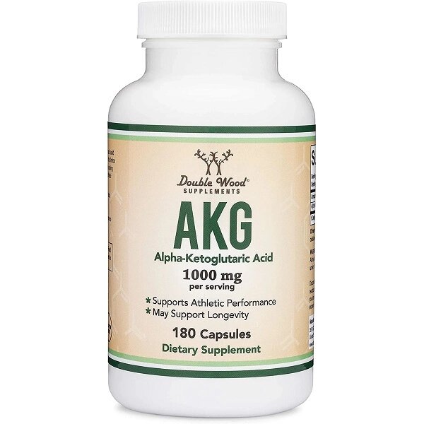 Антиоксидант Double Wood Supplements Alpha-Ketoglutaric Acid (AKG) 1000 mg (2 caps per serving) 180 Caps від компанії Придбай - фото 1