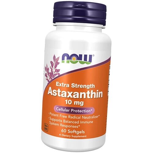 Астаксантин Astaxanthin 10 Now Foods 60гелкапс (70128017) від компанії Придбай - фото 1