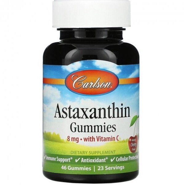 Астаксантін Carlson Labs Astaxanthin Gummies 46 Veg Gummies Cherry від компанії Придбай - фото 1