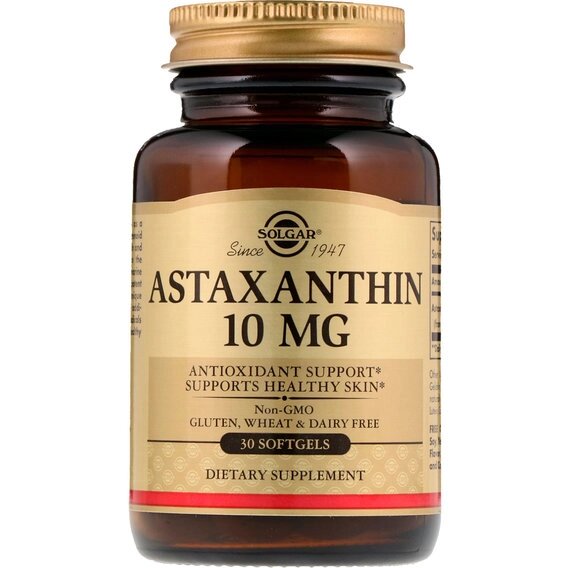 Астаксантін Solgar Natural Astaxanthin 10 mg 30 Softgels SOL-36204 від компанії Придбай - фото 1