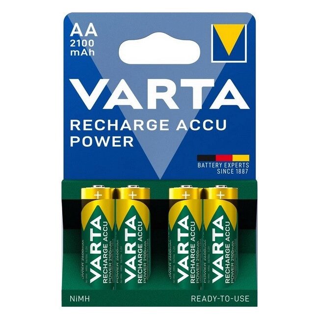 Батарейки АА VARTA ACCU AA 2100mAh BLI 4 шт (READY 2 USE), що перезаряджаються від компанії Придбай - фото 1