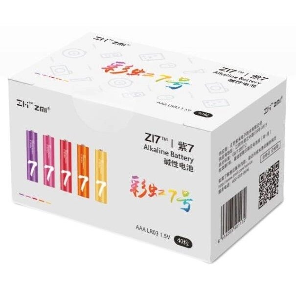 Батарейки ZMi ZI7 Rainbow AAA batteries 40 шт (JZMi17AAA40) від компанії Придбай - фото 1