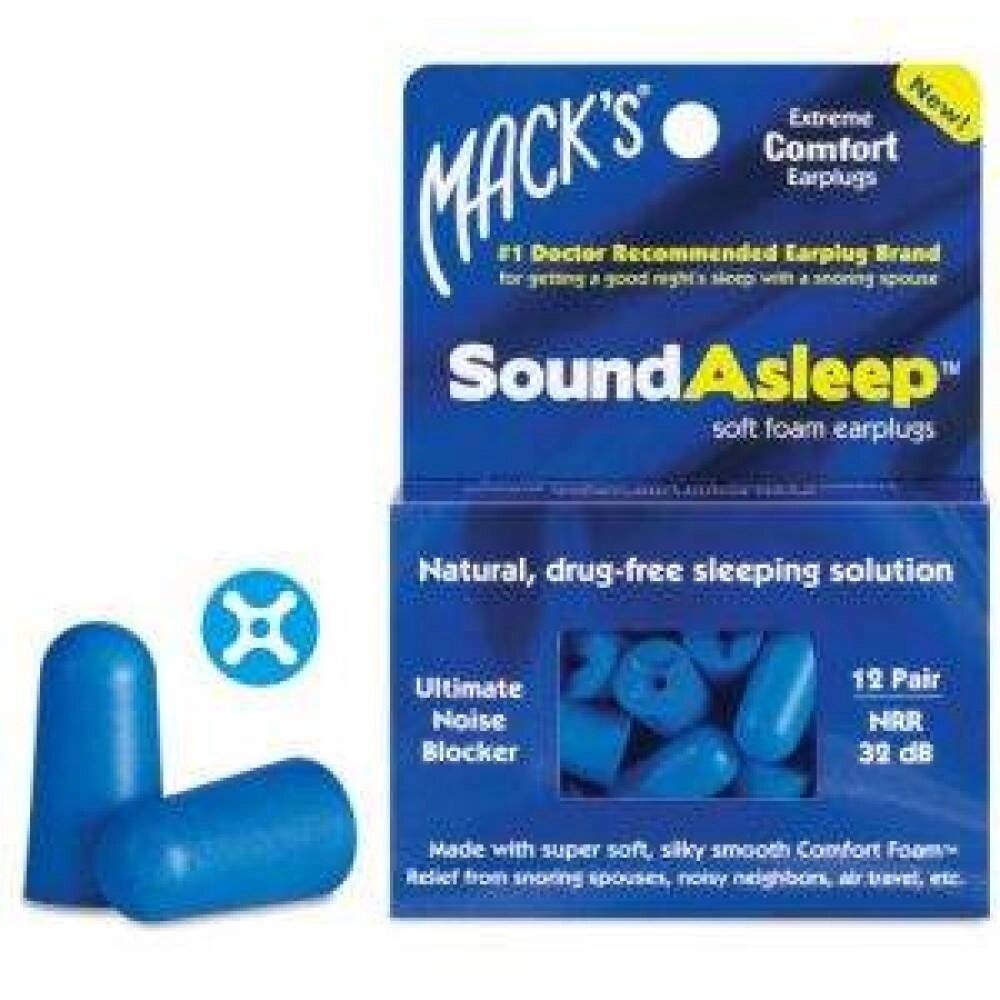 Беруші MACK`S Sound Asleep м'які 12 пар від компанії Придбай - фото 1