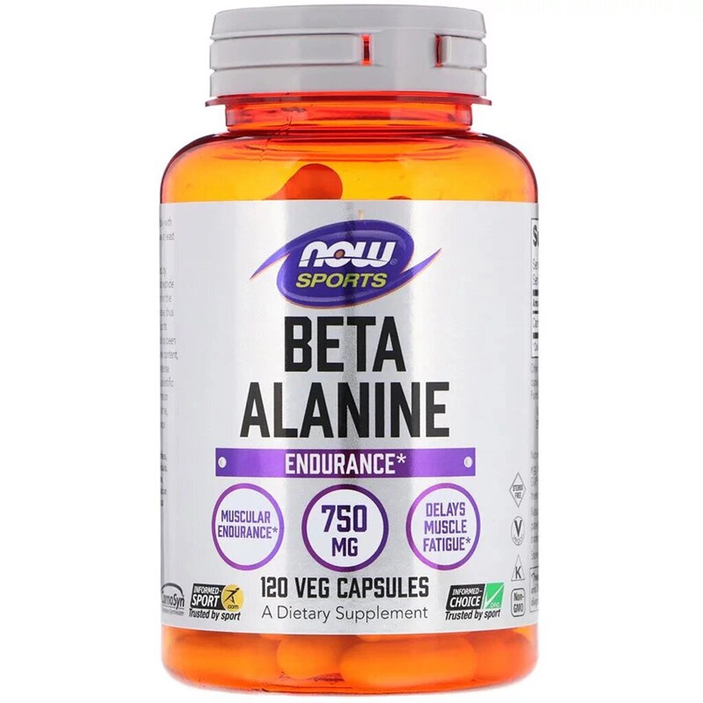 Бета-Аланін Now Foods Beta-Alanine 750 мг 120 вегетаріанських капсул (NF2008) від компанії Придбай - фото 1