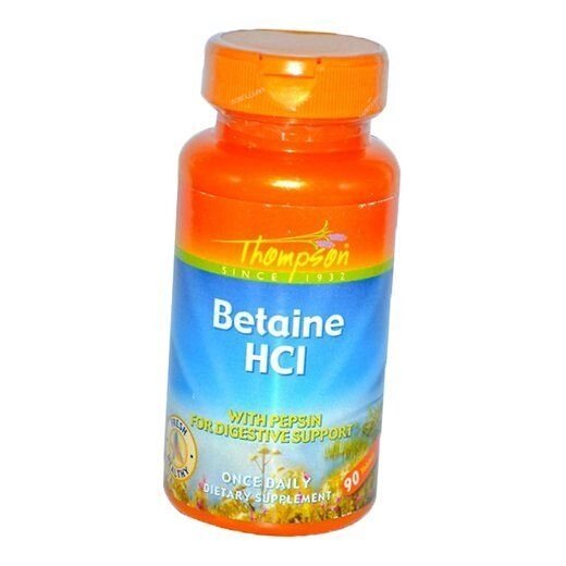 Бетаін Пепсін Betaine HCl Thompson 90таб (72412002) від компанії Придбай - фото 1