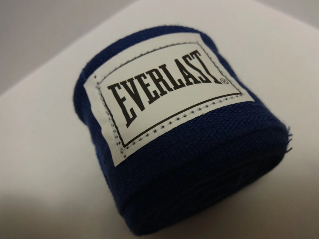 Боксерський бинт EVERLAST  3 м Синій (hub_11y7uh) від компанії Придбай - фото 1