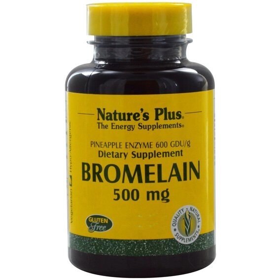 Бромелайн Nature's Plus Bromelain 500 mg 60 Tabs від компанії Придбай - фото 1