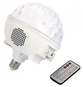 Диско куля в патрон MHZ LED Cryst almagic ball light E27 997 BT 160 х 160 х 166 мм Різнокольорова