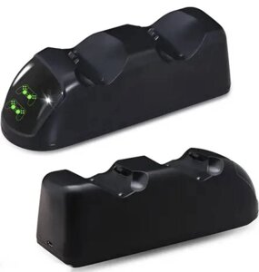 Подвійна зарядна станція Dobe для геймпадів PlayStation (PS4 / PS4 Slim / PS4 Pro) Dualshock 4 із LED індикатором Чорна