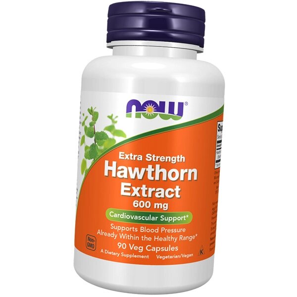 Екстракт глоду Extra Strength Hawthorn Extract 600 Now Foods 90вегкапс (71128176) від компанії Придбай - фото 1