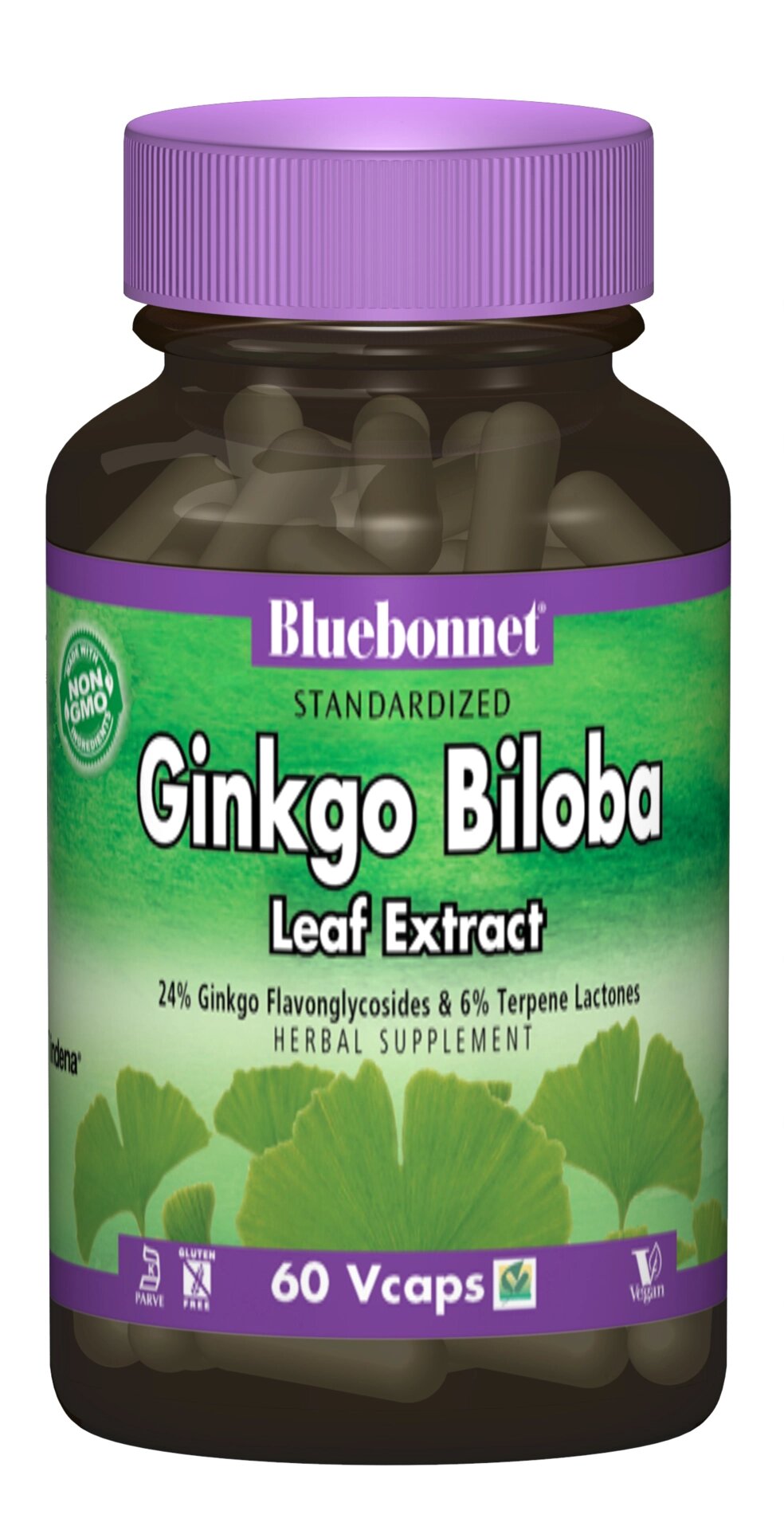 Екстракт Лістьєв Гінкго Білоби, Bluebonnet Nutrition, 60 гелевих капсул від компанії Придбай - фото 1