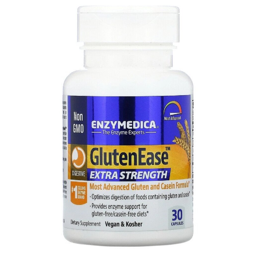 Ферменти для перетравлення глютену GlutenEase Extra Strength Enzymedica 30 капсул від компанії Придбай - фото 1