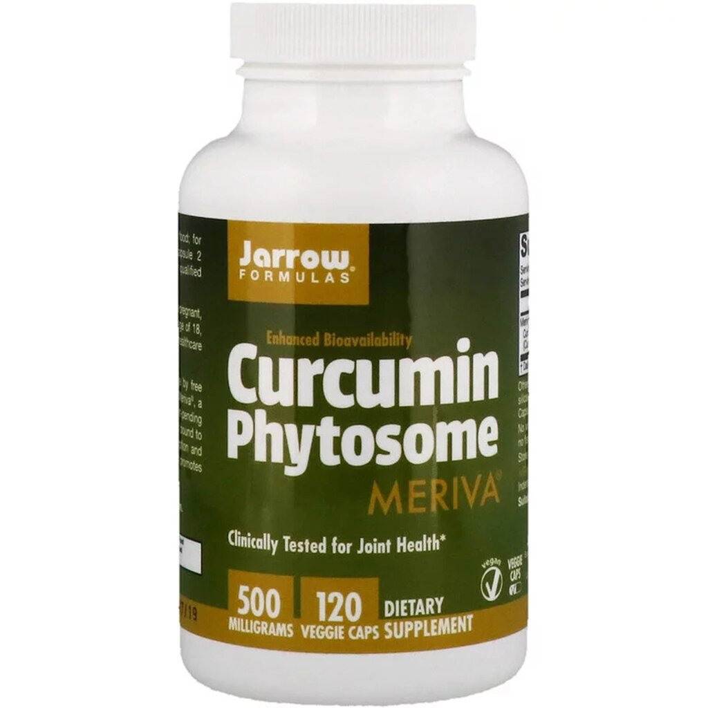 Фітосоми Куркуміна 500 мг, Curcumin Phytosome Meriva, Jarrow Formulas, 120 гелевих капсул від компанії Придбай - фото 1