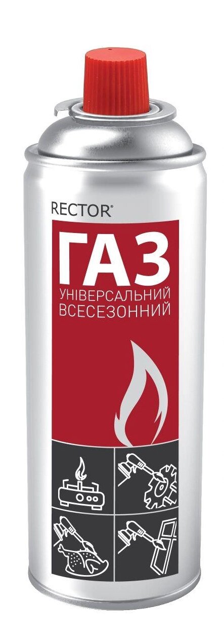 Газ Балон 12 шт газовий універсальний RECTOR бутан 220г від компанії Придбай - фото 1