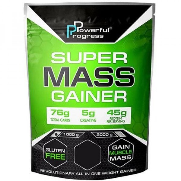 Гейнер Powerful Progress Super Mass Gainer 1000g (1086-100-14-0790957-20) від компанії Придбай - фото 1