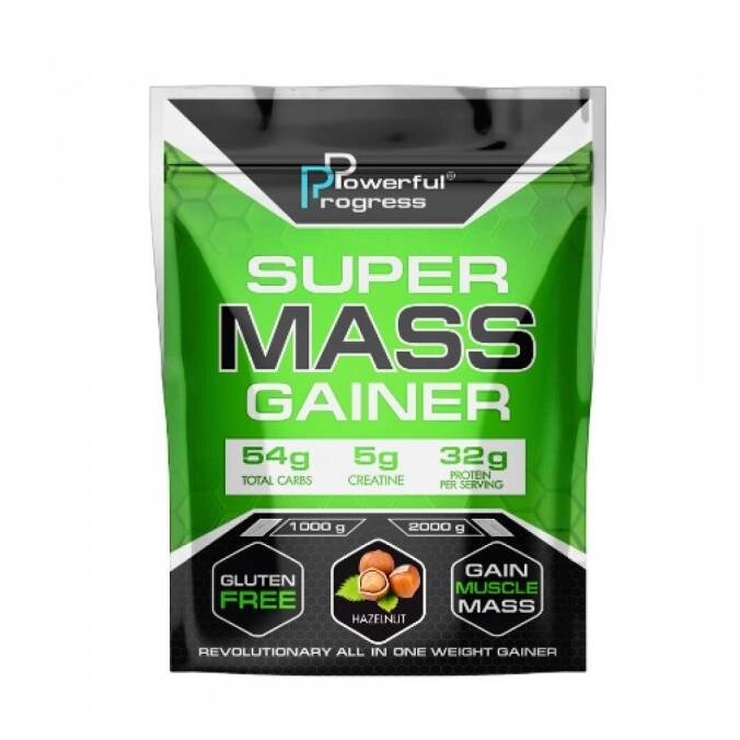 Гейнер Powerful Progress Super Mass Gainer 1000g (1086-100-94-6348288-20) від компанії Придбай - фото 1