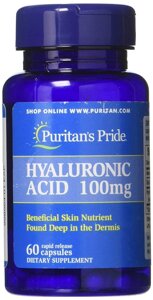 Гіалуронова кислота Puritans Pride 100 мг 60 капсул (32465)