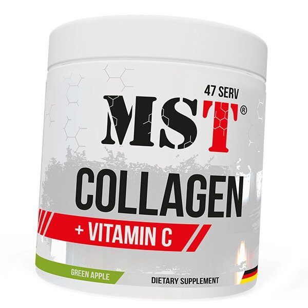 Гідролізат колагену з Вітаміном С Collagen Vitamin C Powder MST 305г Зелене яблуко (68288001) від компанії Придбай - фото 1