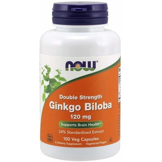 Гінкго Білоба NOW Foods Ginkgo Biloba Double Strength 120 mg 100 Veg Caps від компанії Придбай - фото 1